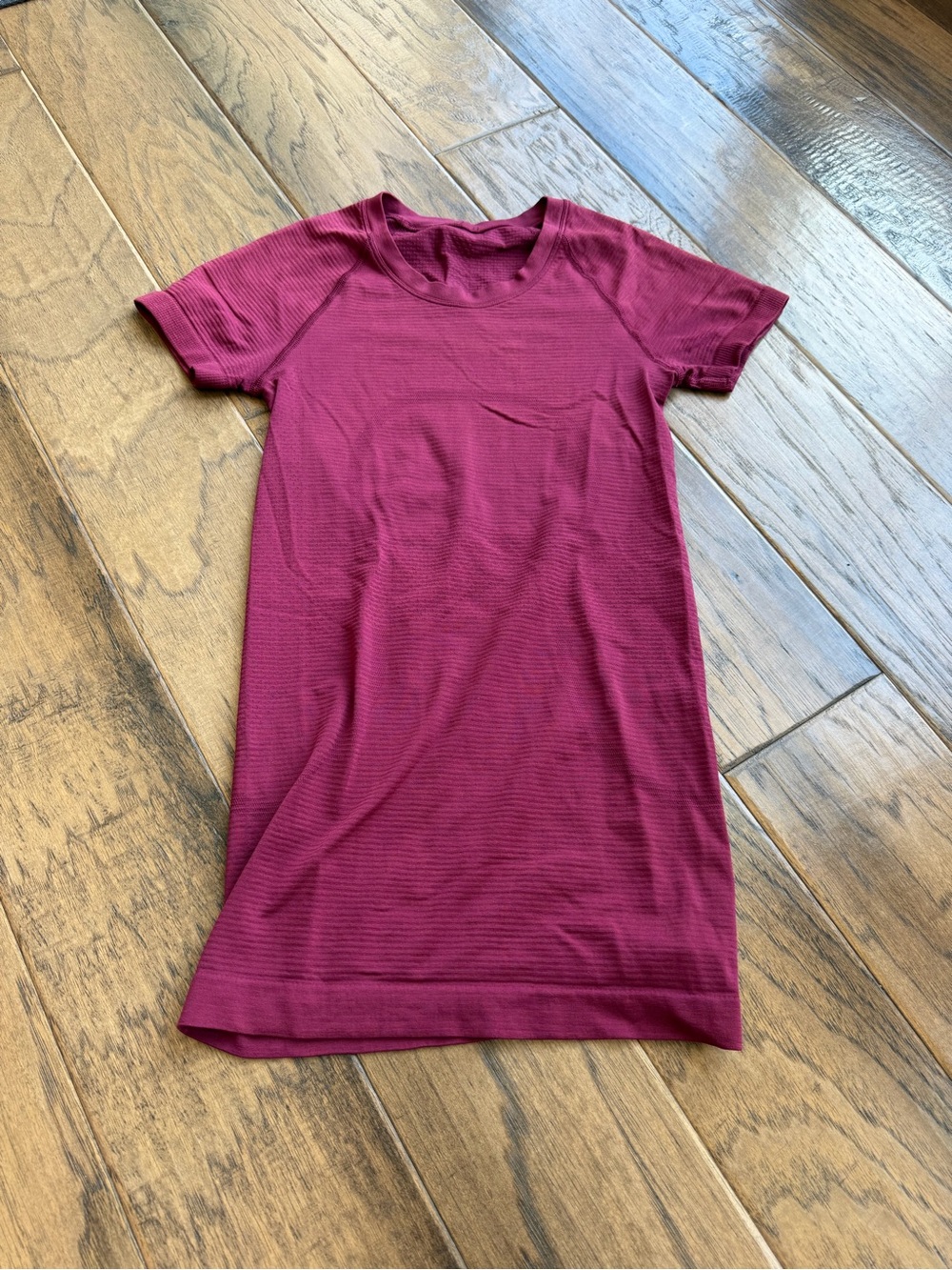lululemon athletica Short Sleeve Swiftly Tech 2.0 Hip Length in Deep Berry Color